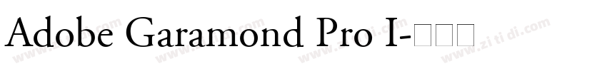 Adobe Garamond Pro I字体转换